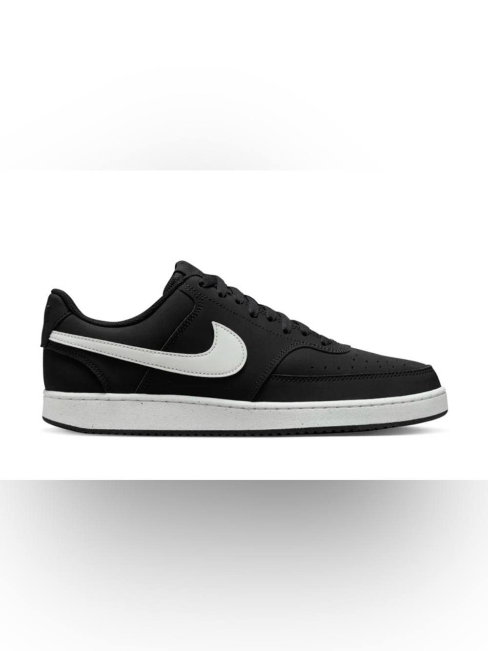 Nike Court Vision Low Mens Black White Sneakers Size 10